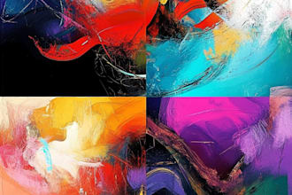 draw abstract art illustration