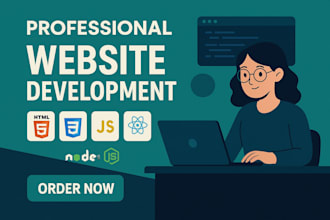 do full stack website development, front end and back end developer