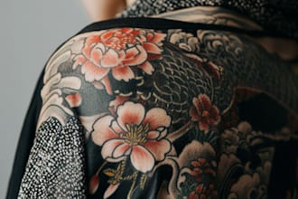 draw a japanese or oriental tattoo design for you