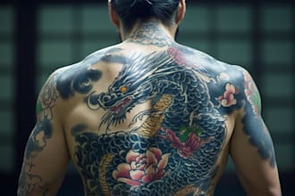 do a personalized japanese style tattoo desing