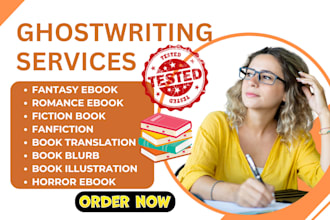 professional ghostwriter for book, ebooks, blog posts, articles translation edit