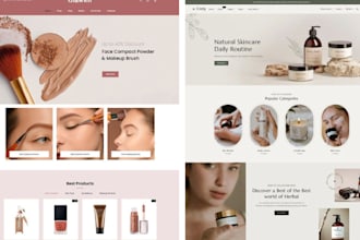design skin care shopify store, beauty website, skin care shopify dropshipping