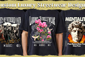 design luxury urban streetwear tshirt for your brand