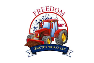 design top quality artwork tractor company logo