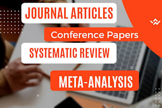 write journal article, conference paper, systematic review and meta analysis