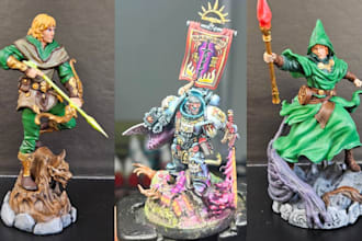 3d print and paint figurines warhammer 40k anime miniatures diorama mini figure