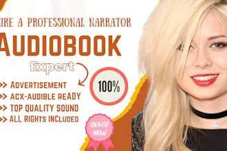 be your female audiobook narrator, record voiceover to audible acx standard