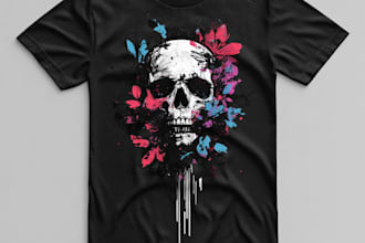 draw vintage retro tshirt design for you