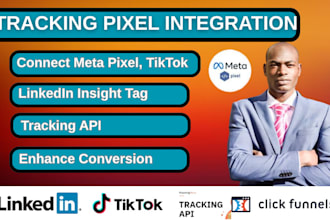 connect metal pixel,tiktok,linkedin insight tag, tracking API to clickfunnels