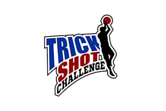 design suitable trick shot challenge basketball logo