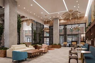 do rendering of restaurant interior,isometric floor plan,3d lead tv ceiling menu