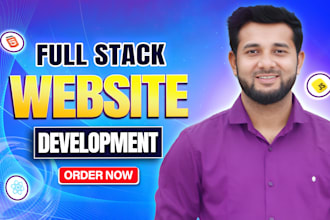 be full stack web developer build front end back end custom website development