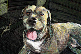 make a beautiful digital painting of your animal companion