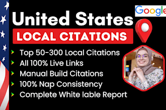 do 300 USA local citations for google maps and local SEO ranking