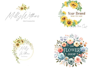 make beauty flower logo, floral, botanical, t shirt design for your business