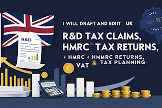 analysis and prepare UK r and d tax relief claim for hmrc