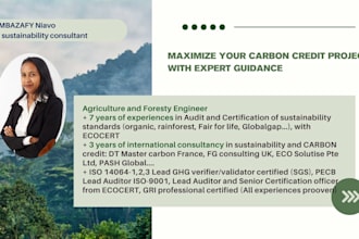 market research and find funding carbon credit project