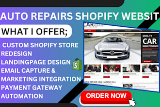 build car auto parts shopify store vehicle parts website