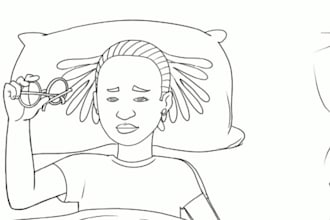 do animated line art frame by frame line art 2d traditional pencil sketch