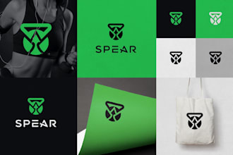 create custom unique minimalist modern brand logo design