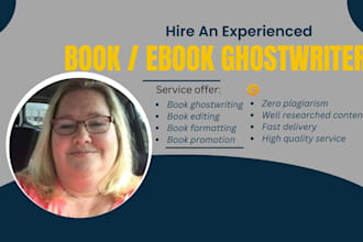 be your ebook writer,  ebook ghost writer, ghost book writer, amazon kdp