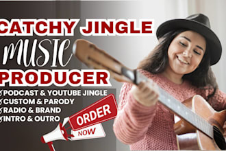 write catchy lyrics for jingle, channel music, pop song and custom jingle song