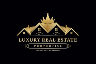 do luxurious construction, mechanical, builders, transport and real estate logo