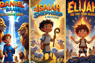 illustrate children story book illustration bible themed children story book