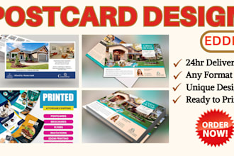 create stunning postcard design lawn care postcard real estate postcard