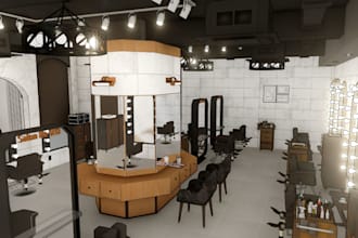 redesign beauty salon,3d sauna,spa interior,breweries,corona 3d rendering,plaza