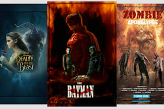 create horror, suspenseful ,thriller movie poster design