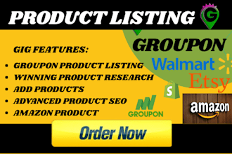 do product listing on groupon amazon etsy walmart ebay listing