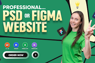design photoshop website psd design or figma web template