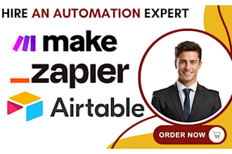 do custom make automation made com scenario, zapier integration, airtable