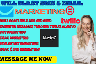 blast sms bulk marketing email marketing using klaviyo twilo and ez texting