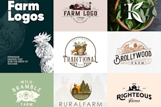 design a retro vintage farm logo
