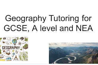 provide geography tutoring for a level and gcses