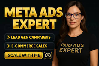be your meta and google ads expert for paid marketing campaigns