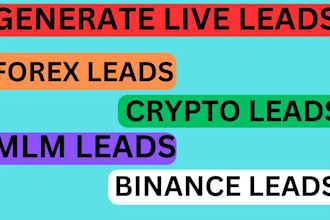 generate quality live forex and crypto lead, binance leads, mlm leads