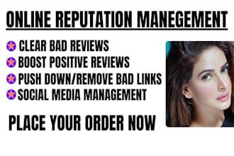 clean and improve your online reputation, online reputation management, ORM