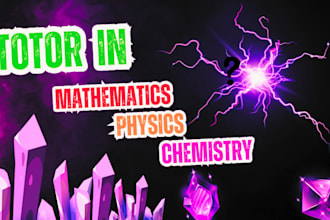 help in organic inorganic general physics chemistry math calculus algebra tasks