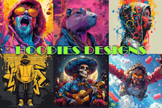 design custom anime vintage art for y2k hoodies and tshirts
