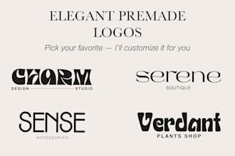 personalize elegant premade logo for your brand
