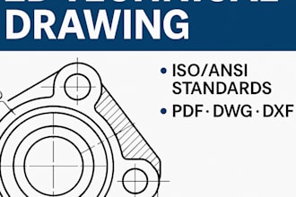 do 2d technical drawings and manufacturing blueprints