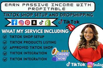 set up USA tik tok facebook shop setup affiliate marketing dropshipping manager