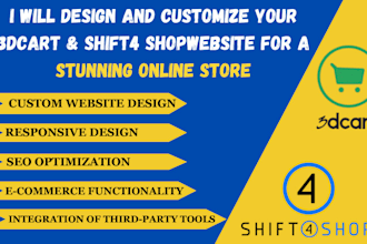 design and customize your 3dcart shift4shop website for a stunning online store