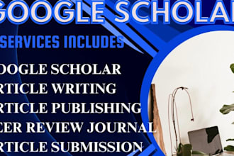 write and publish your research article in high index journals on google scholar