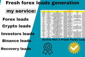 generate hot forex leads, crypto leads, forex crypto depositor leads