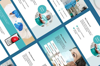 design professional medical  design ,health presentations, investor pitch deck