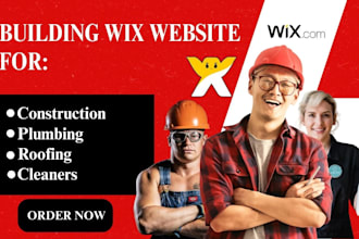 redesign wix construction website design wix  website redesign cleaning website